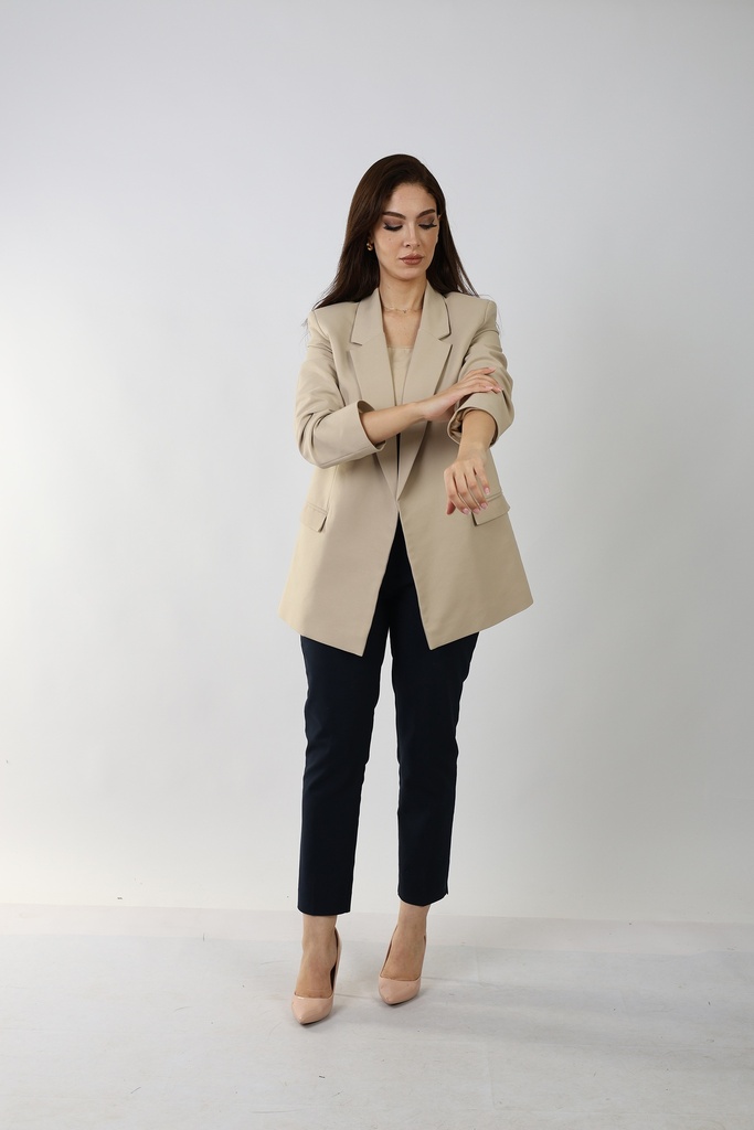 classic cigarette pants - Navy Blue