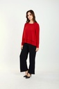 two layered chiffon blouse - Red