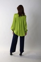 Bow Tie Blouse -Satin Lime Green 