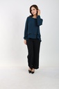 Two Layered Chiffon Blouse - Teal Blue