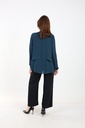 Two Layered Chiffon Blouse - Teal Blue