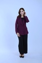 Double Breasted Crepe Blazer - Dark Purple