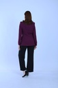 Double Breasted Crepe Blazer - Dark Purple