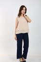 two Layered Chiffon top - Beige 