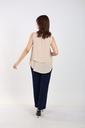 two Layered Chiffon top - Beige 