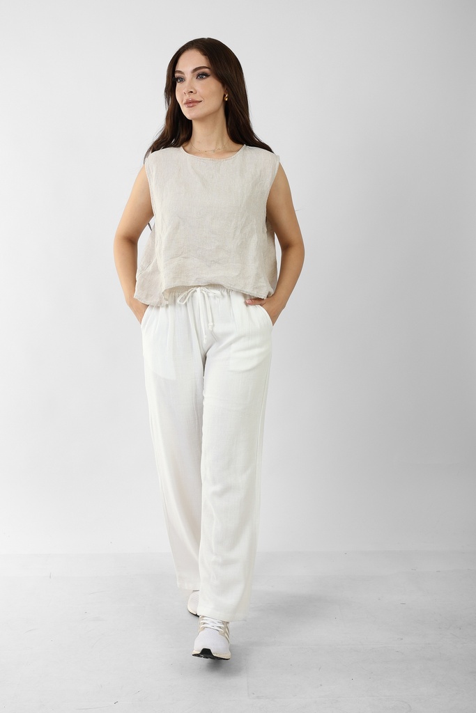 Linen Pants White 