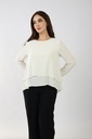 two layered chiffon blouse - cream 