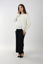 two layered chiffon blouse - cream 