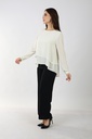 two layered chiffon blouse - cream 