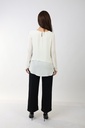 two layered chiffon blouse - cream 