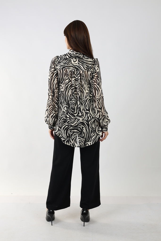 Bow Tie Blouse - printed