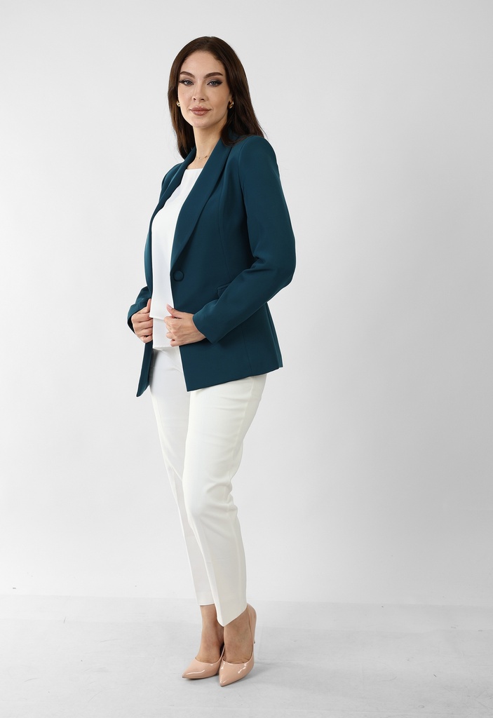 classic blazer- teal