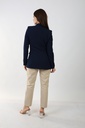 double-breasted crepe blazer - Navy blue