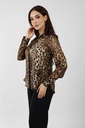 classic blouse  -Leopard 