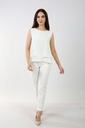 classic cigarette pants -White