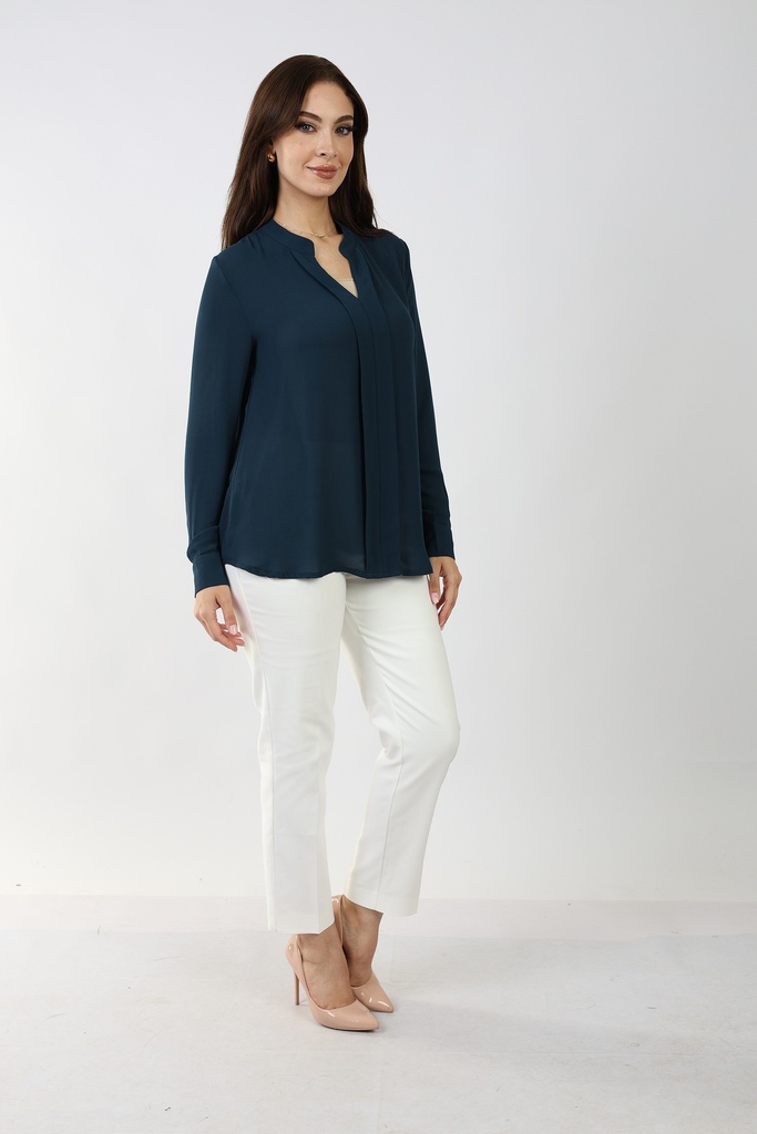 classic blouse -  dark teal 