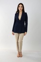 double-breasted crepe blazer - Navy blue