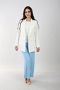 double-breasted crepe blazer - white