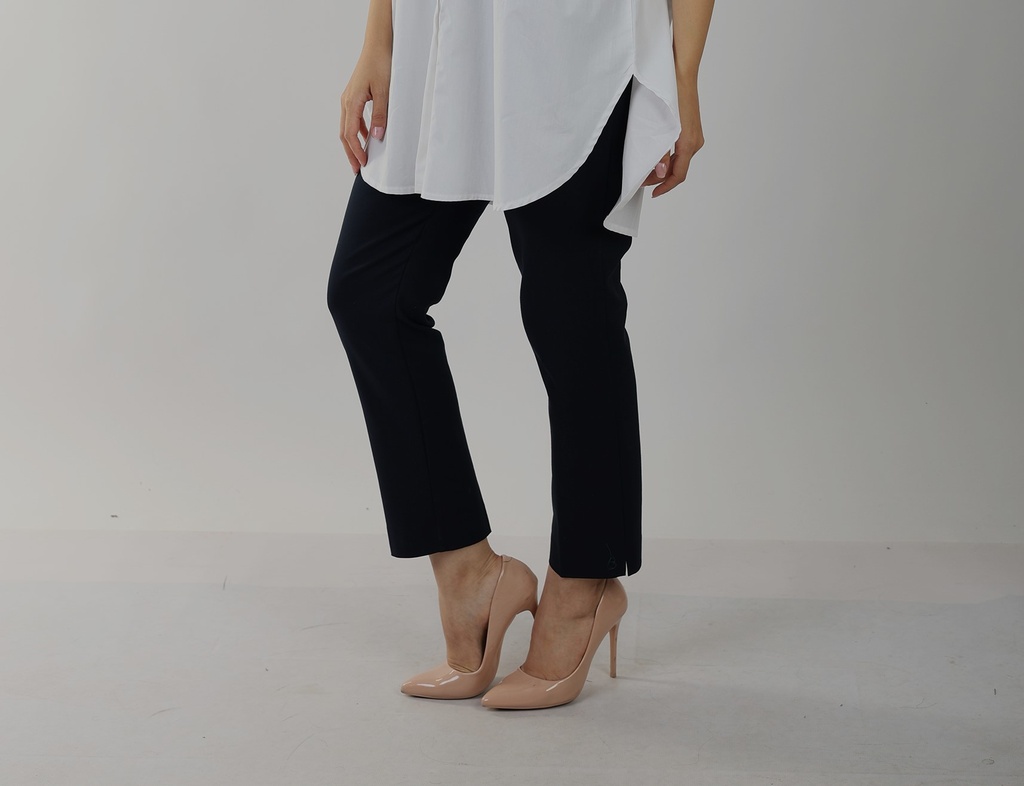 classic cigarette pants - Black