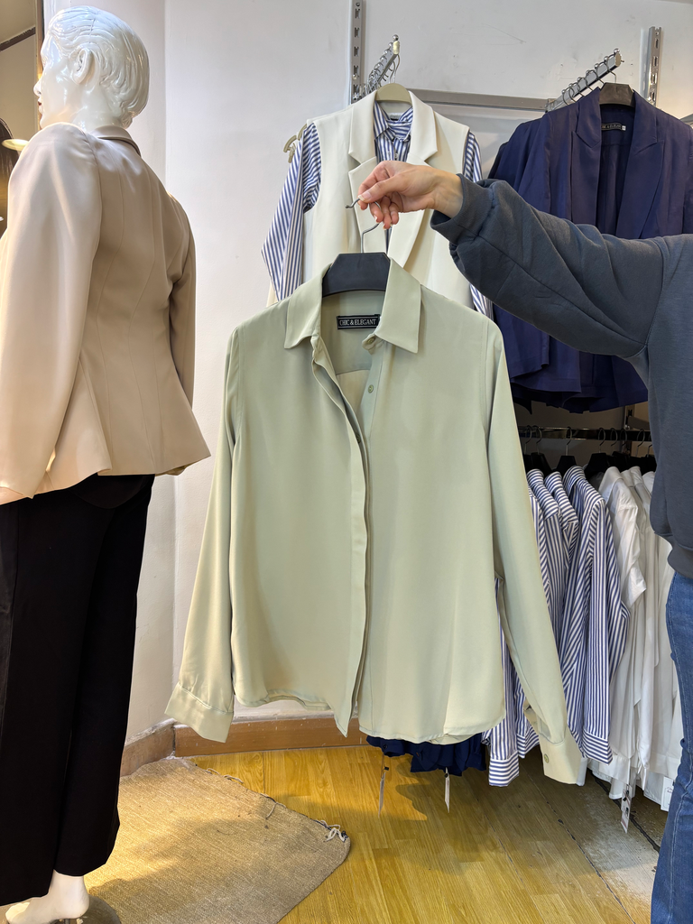 Classic blouse /sage green