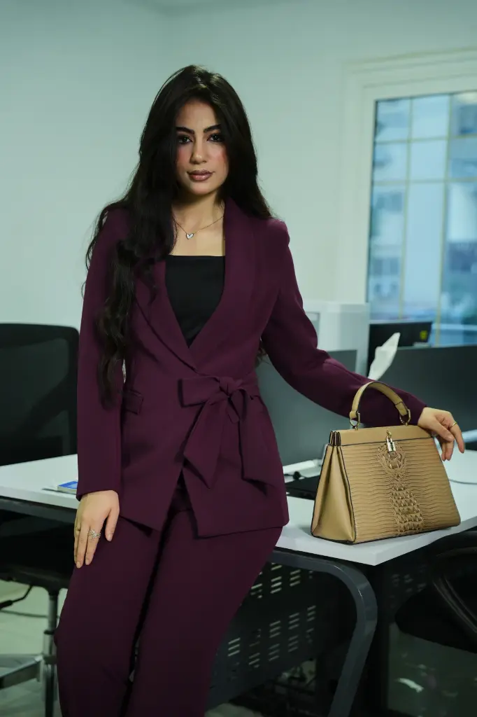  Burgundy Bow Tie Blazer