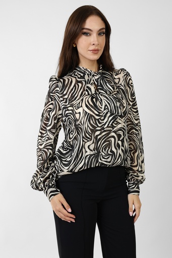 Bow Tie Blouse - printed