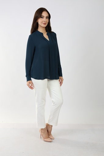 classic blouse -  dark teal 