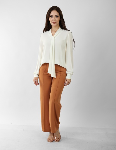 Bow Tie Blouse - cream