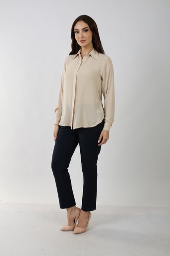 classic cigarette pants - Navy Blue